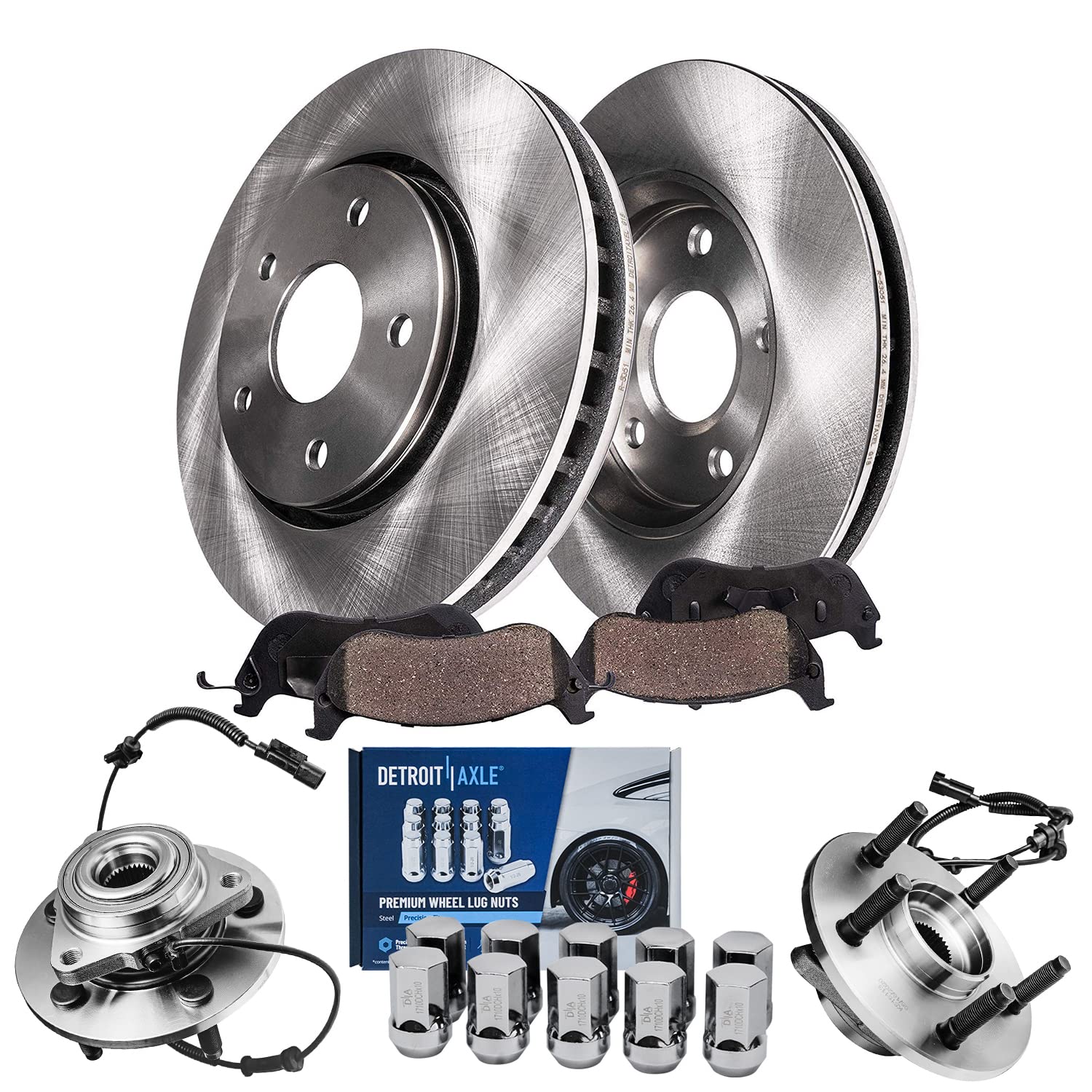 Detroit Axle - Front Brake Kit for 2006-2009 Dodge Ram 1500 [5-Lug]