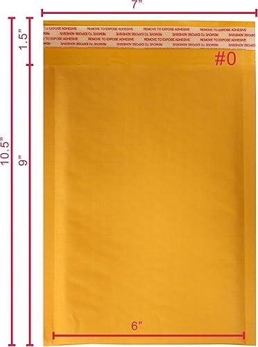 Miniatura 8 de Yens Sobres de burbujas Kraft de 10.5 x 16 pulgadas, paquete de 100 bolsas de envío autoadhesivas, sobres acolchados acolchados para envío, correo,
