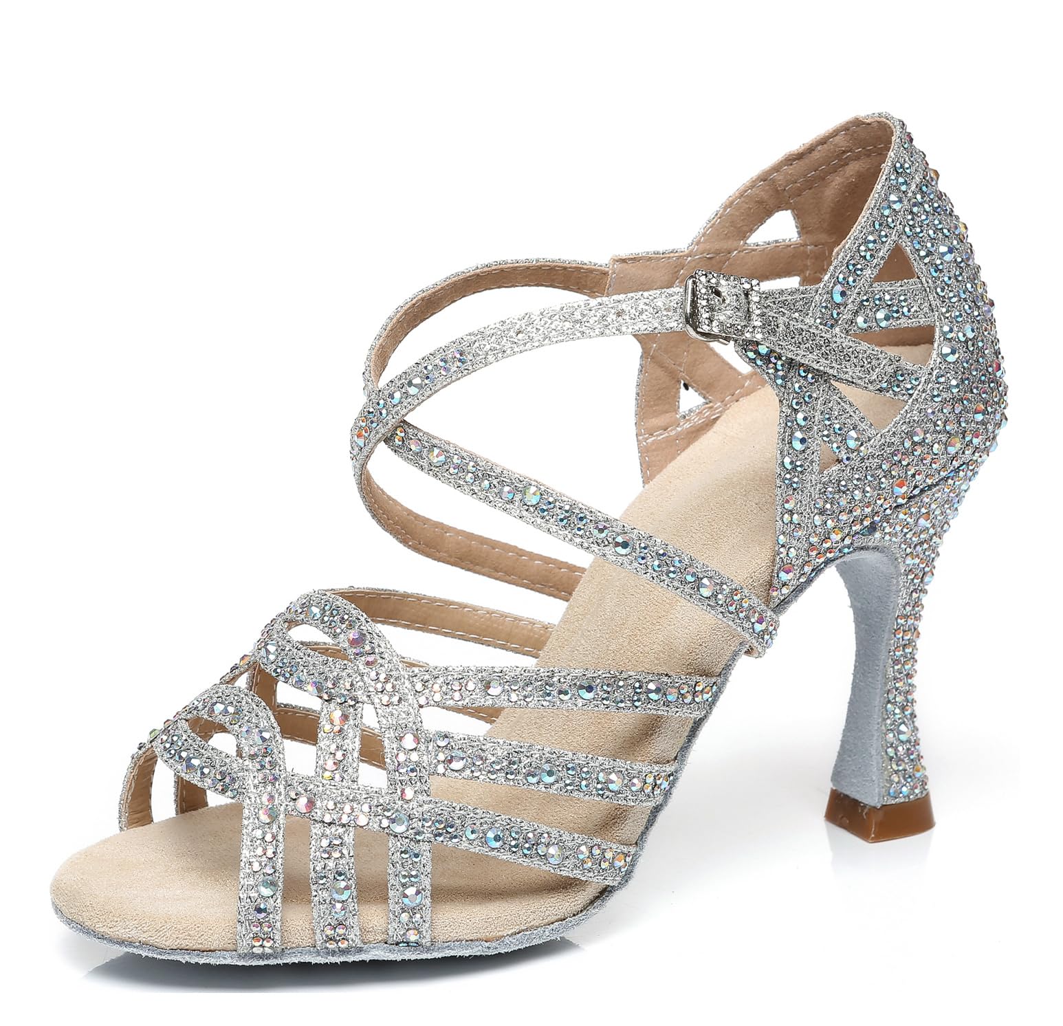 Femme Danse Chaussures avec Strass Mariage Soirée Sandals avec Talon