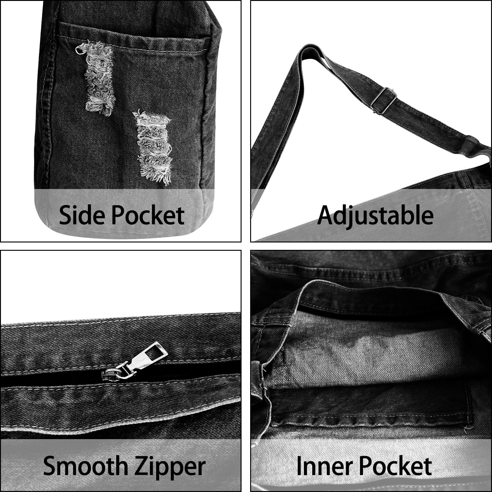 Borsa Jeans Donna Shopper Borsa Shopping Spaziosa