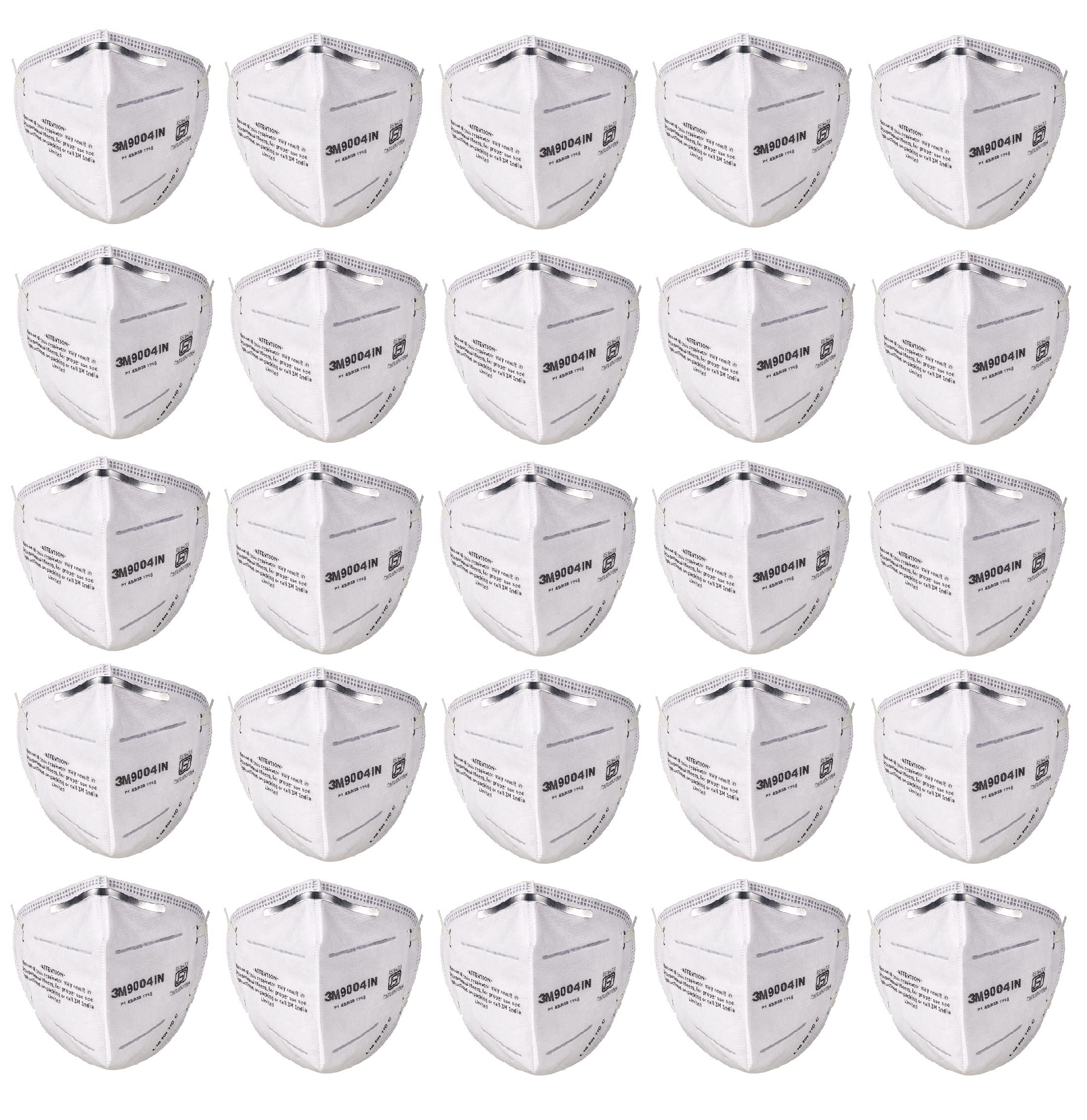 3M 9004IN White P1 Class Dust/Mist Respirator Mask - Pack of 25 (B097JX87N6) Amazon Price History, Amazon Price Tracker