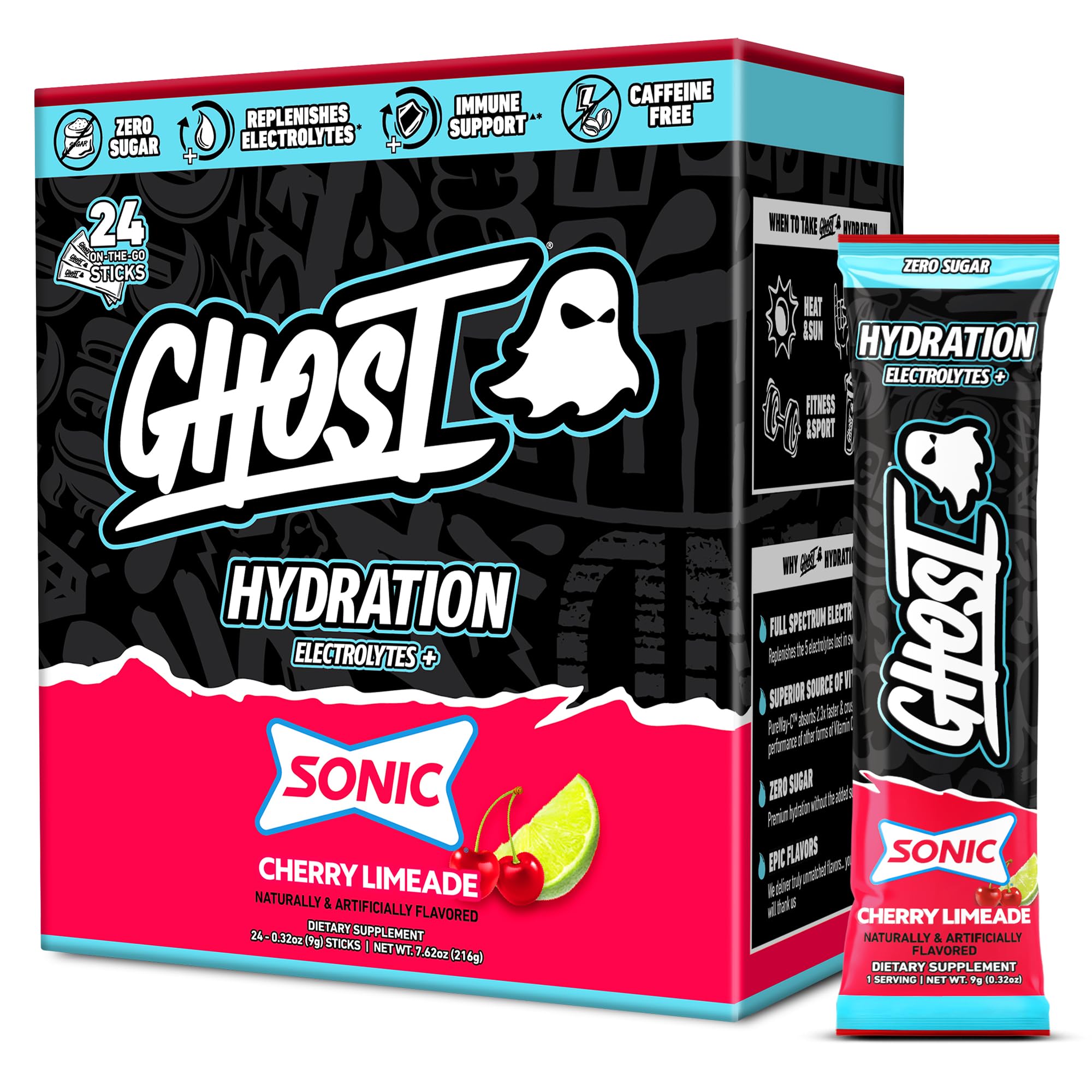 Amazon.com: GHOST Hydration Sticks, Electrolyte Powder Packets