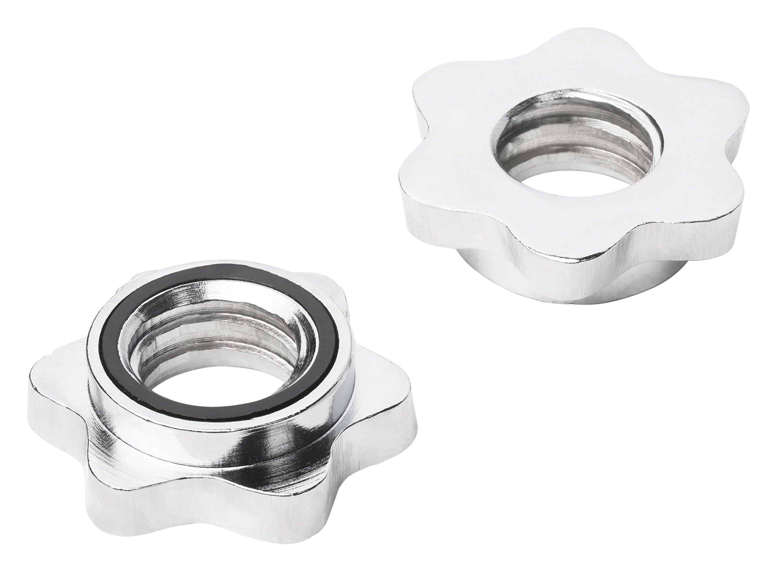 Bad Company Chrom Kurzhantelstange mit Gewinde-Auflageflächen inkl. Sternverschlüssen 30/31 mm I Kurzhanteln in 35/40/45 und 51 cm einzeln oder als 2er-Set I Max. Gewichtsbelastung von bis zu 80 kg