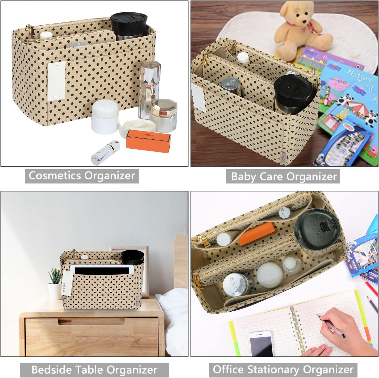 ZTUJO Purse Organizer, Felt Bag Organizer Purse Organizer Insert For Speedy, Neverfull, Graceful, Neverfull,Tote, Handbag,Shaper - Image 7