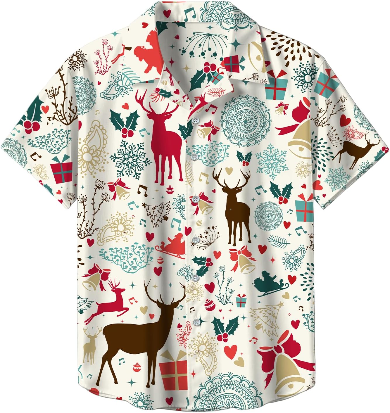 Mens Shirt Button Down Short Sleeve Shirts Funny Hawaiian Shirt for Men Beach Party