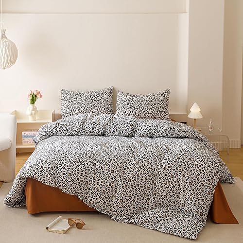 Miniatura 148 de Luxlovery - Juego de edredón azul neblina, tamaño matrimonial, minimalista, azul polvoriento, edredones de algodón suaves y transpirables, azul