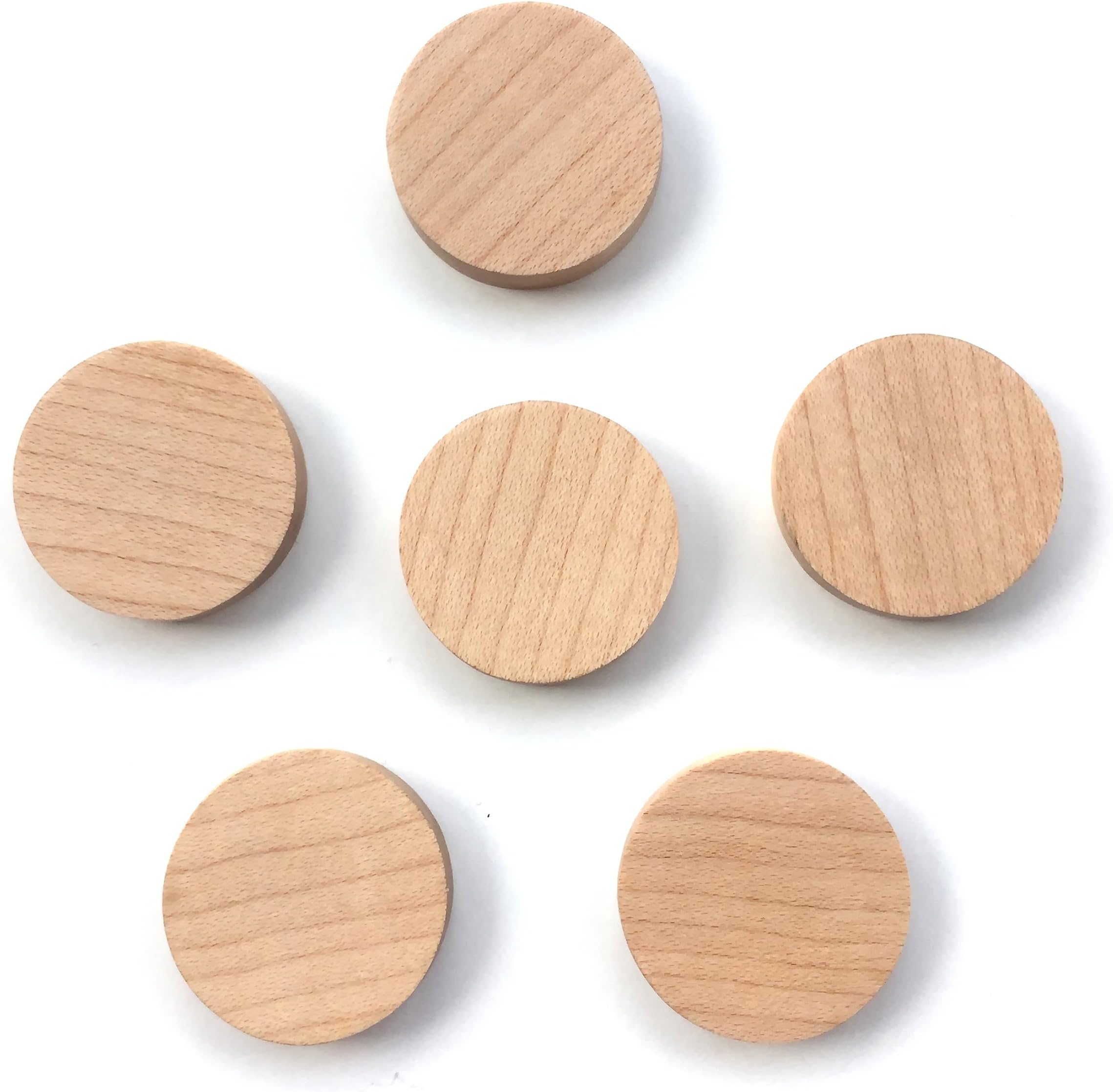 6-piece Veemoh Solid Wood Magnets pack - Decorative, Kitchen, Refrigerator, Whiteboard, Office, magnets