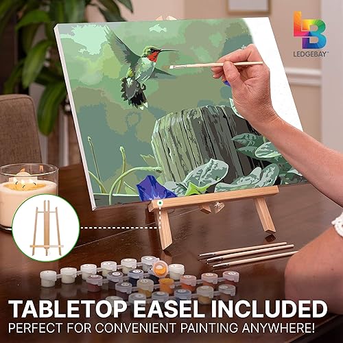 Miniatura 132 de Ledgebay - Pintura por número para adultos – Kits de pintura por números, pintura sin arrugas por números para adultos principiantes, 12 x 16