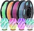 IEMAI PETG Filament 1.75mm, 4 Spools PETG Translucent High Speed 3D Printer Filament for Fast Printing 30-600mm/s, Multicolor Color Gradient Filament,