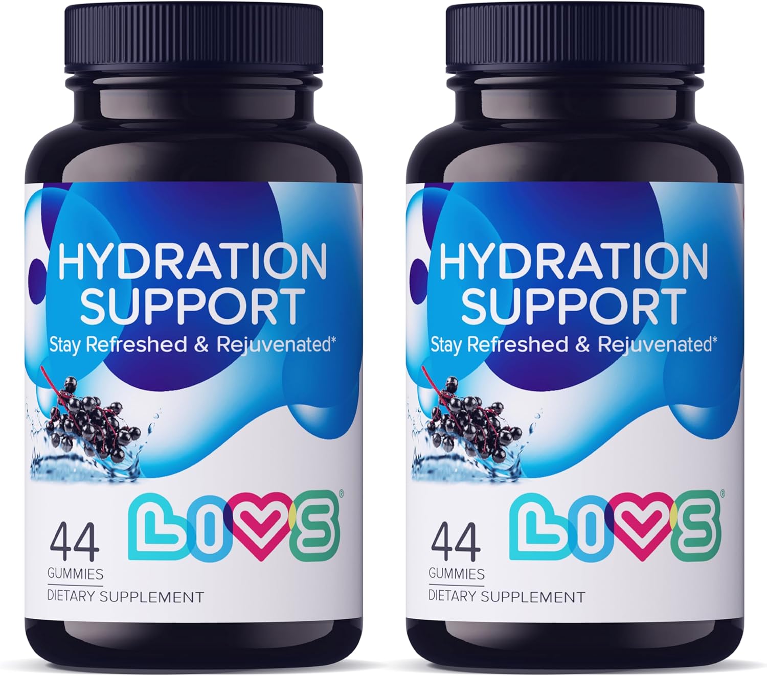 LIVS Electrolyte Gummies for Hydration Support & Post Workout Recovery – Mineral Supplement with Calcium, Sodium, Potassium and Zinc – Vegan, Halal, Kosher – Grape Flavor – 88 Count – Made in USA