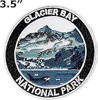 Vista 2 de Glacier Bay National Park Patch Embroidered Iron-on/Sew-on Decorative Embroidery Applique Clothing Vest Jacket Premium Stitching Nature Wild Animals