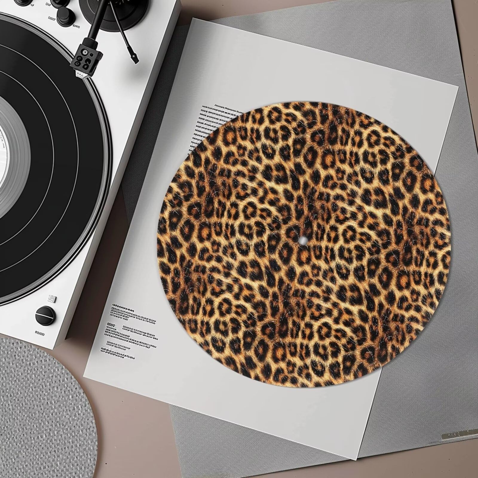 Amazon.com: Psesaysky Leopard Record Player Slip Mat 12-inch