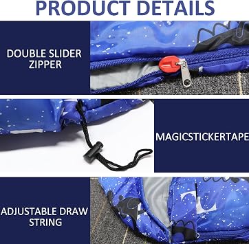 Kids Sleeping Bags - Camping Sleeping Bags with Carry Bag - Compact Sleeping Bag for Hiking, Backpacking 3 Season Warm & Cool Weather, Lightweight Waterproof Outdoor Travel for Boys Girls