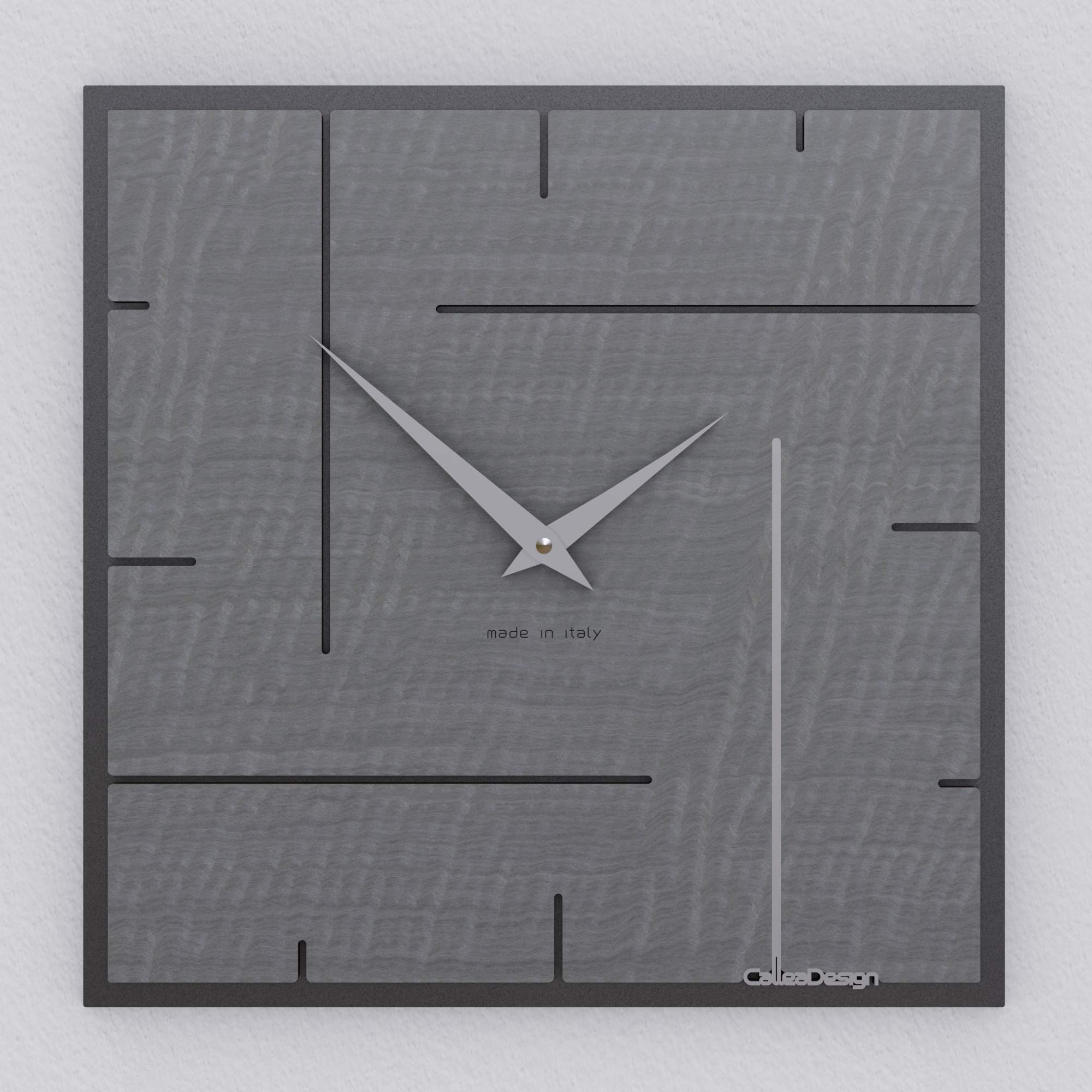 CalleaDesign 33 cm Grauem Dornbusch Grid Wanduhr