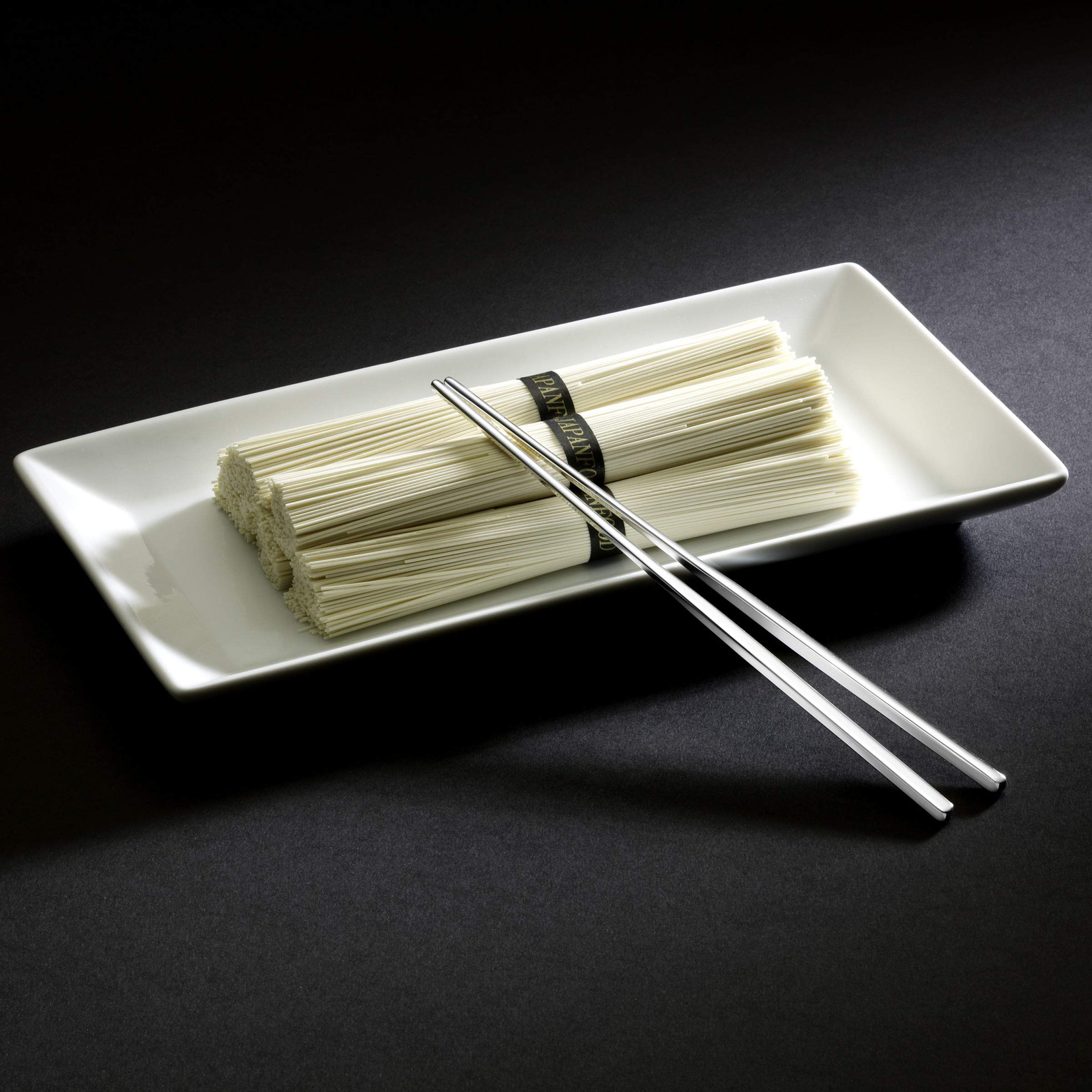 Studio Nova Stainless Steel Juego de Palillos, Acero Inoxidable, Plateado