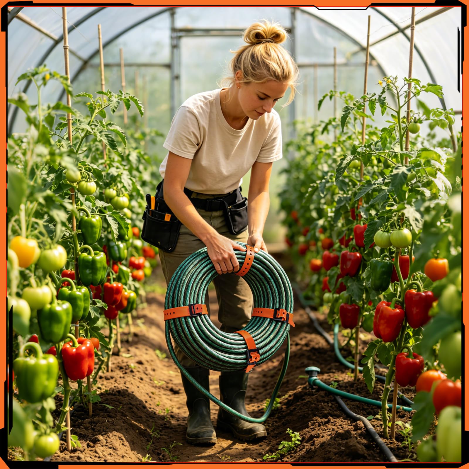 Peacoblue 10er-Pack Wiederverwendbare, sichere Spanngurte – Hochleistungs-Gummibänder zur Ausrüstungsorganisation, 25" elastische Befestigungsriemen für Camping, Fahrräder, Gartenschläuche, Kabel | 10 Stück elastische Befestigungsriemen 63cm, Für Camping,