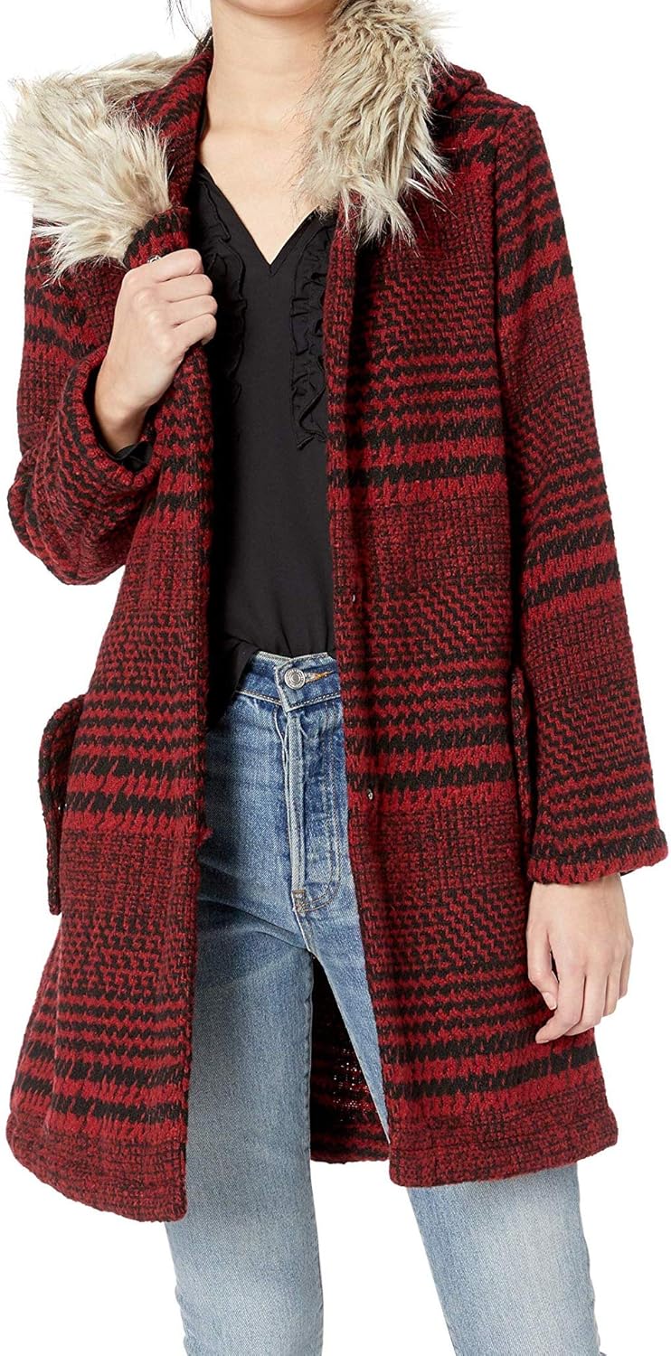 Houndstooth plaid coat Outlet