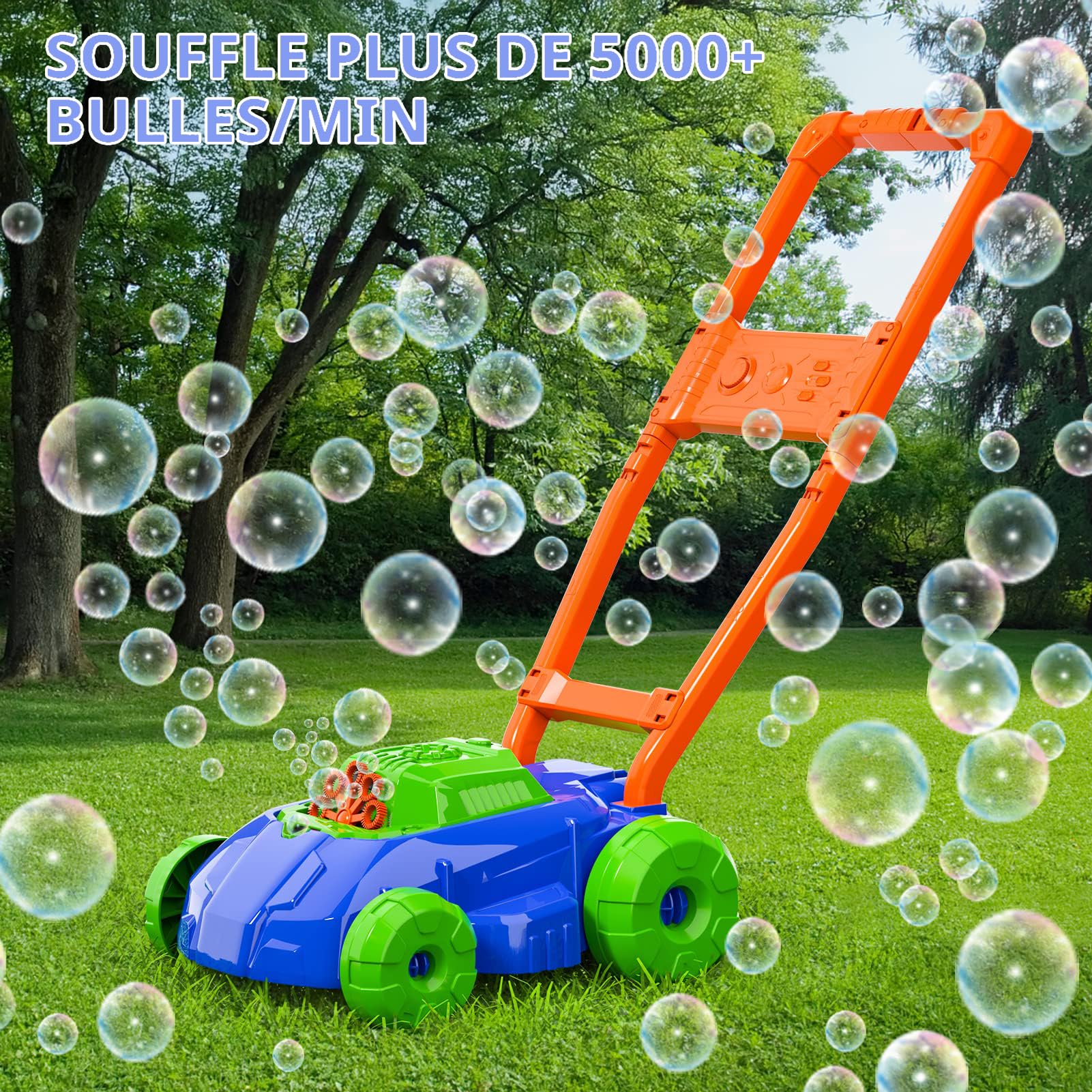 Tondeuse Jeu Imitation Adulte Tondeuse à Bulles Enfant JEDWKFA - Automatique Avec Lumières - 1000 Bulles/minute - Jouet Extérieur 3-5 Ans Tondeuse à Bulles Cdiscount