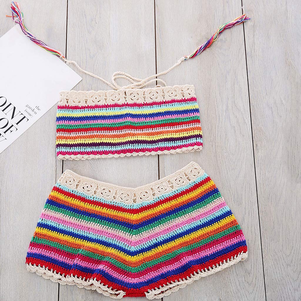 Amazon.co.jp: JAGETRADE レディースセクシーなボヘミアンレインボー