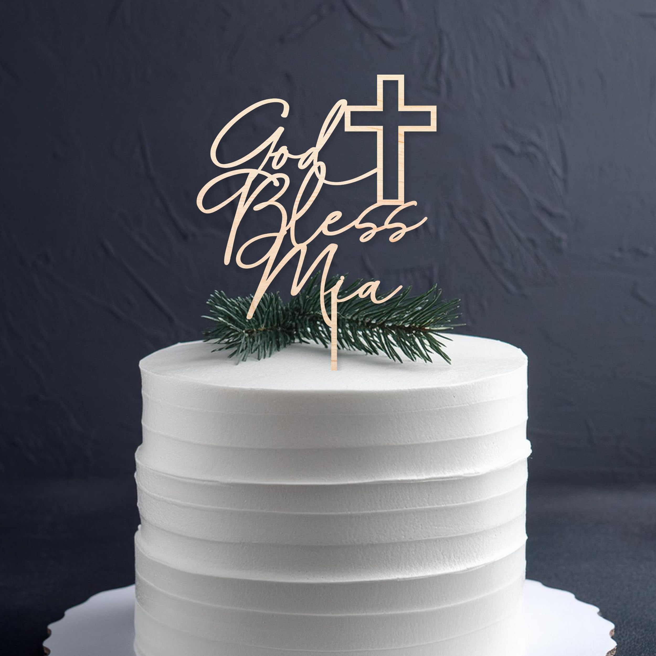 Christening Cake Topper Personalized Christening/Baptism Cake Topper — free download