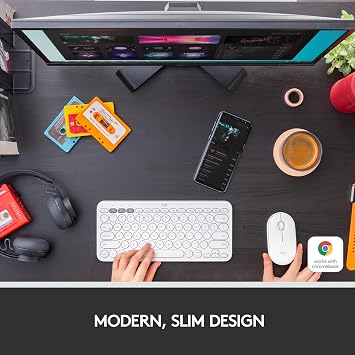 Logitech Slim Wireless Bluetooth Mouse for Mac - White