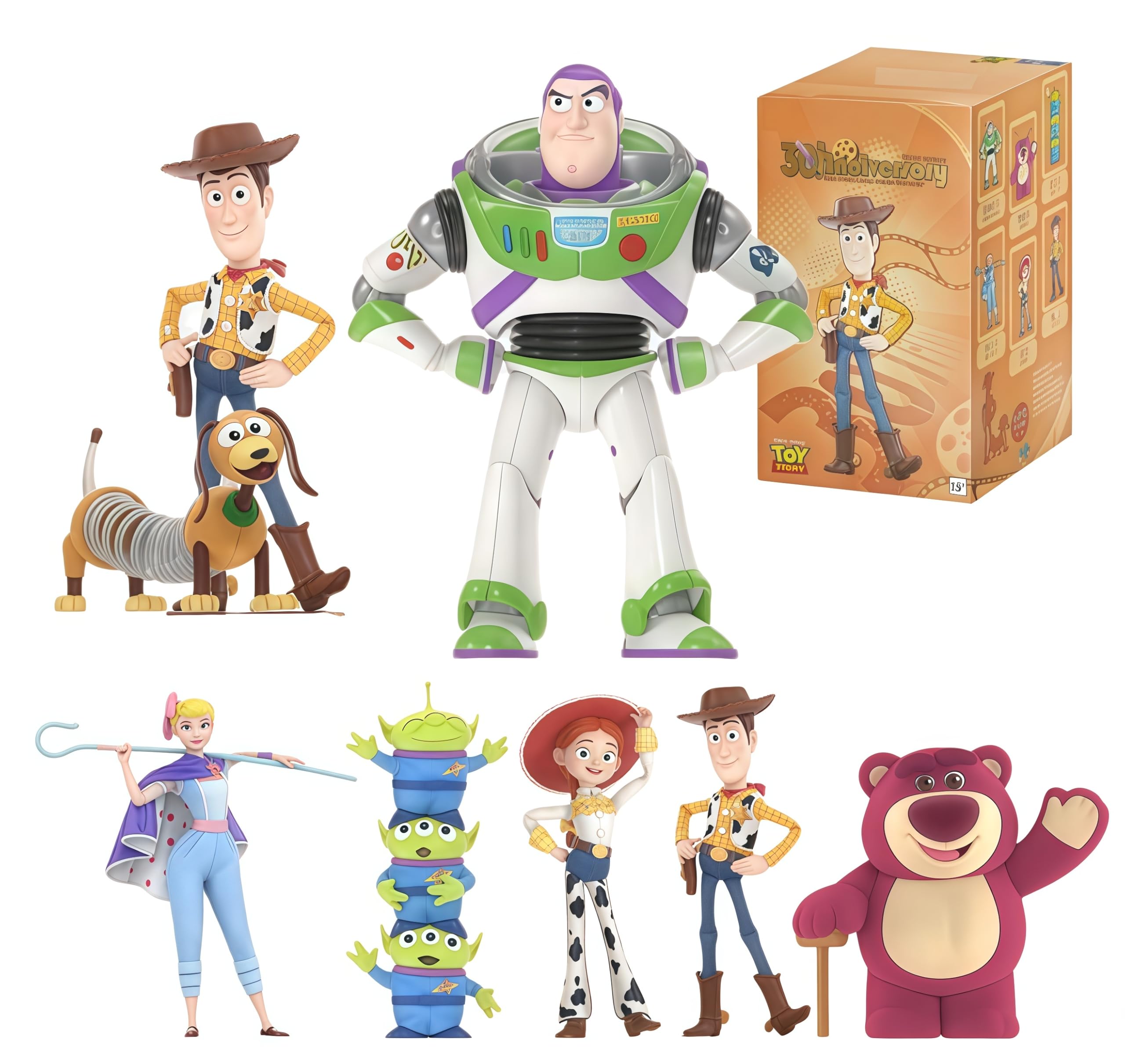 Toy Story 30th Anniversary フィギュア BOX MINISO Disney Toy Story 30th Anniversary Collectible Blind Box