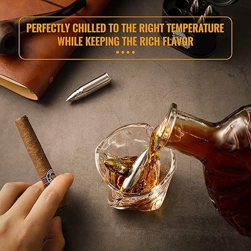 Miniatura 3 de Regalos de piedra de whisky para hombres, papás, balas con caja militar táctica, rellenos de calcetines de Navidad, ideas únicas de regalo de