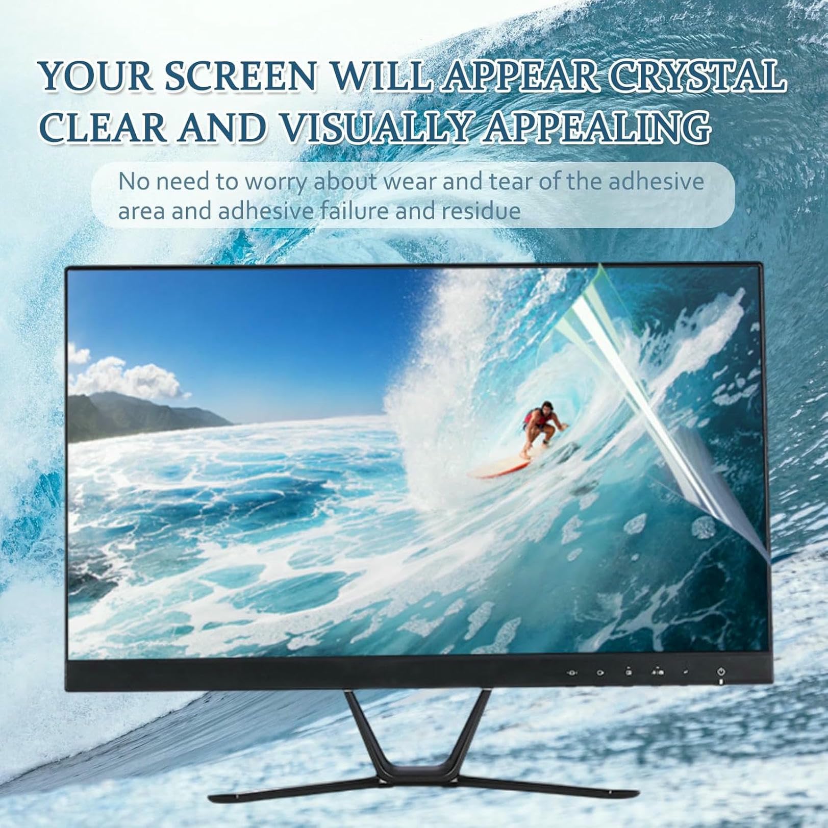 Pellicola antiriflesso Opaca per TV da 48 Pollici, Protezione AntiGraffio - Pellicola Protettiva Trasparente HD per TV LCD, LED, OLED e QLED 4K HDTV-