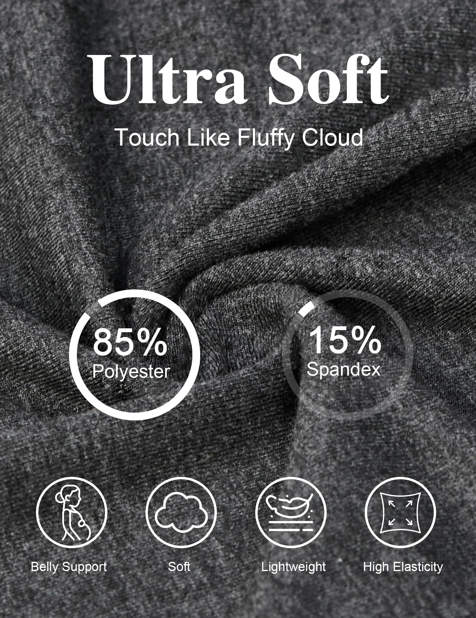 Siimcuzy Paquete de 4 leggings de maternidad para mujer con bolsillos sobre el vientre, pantalones de yoga para entrenamiento, ropa deportiva