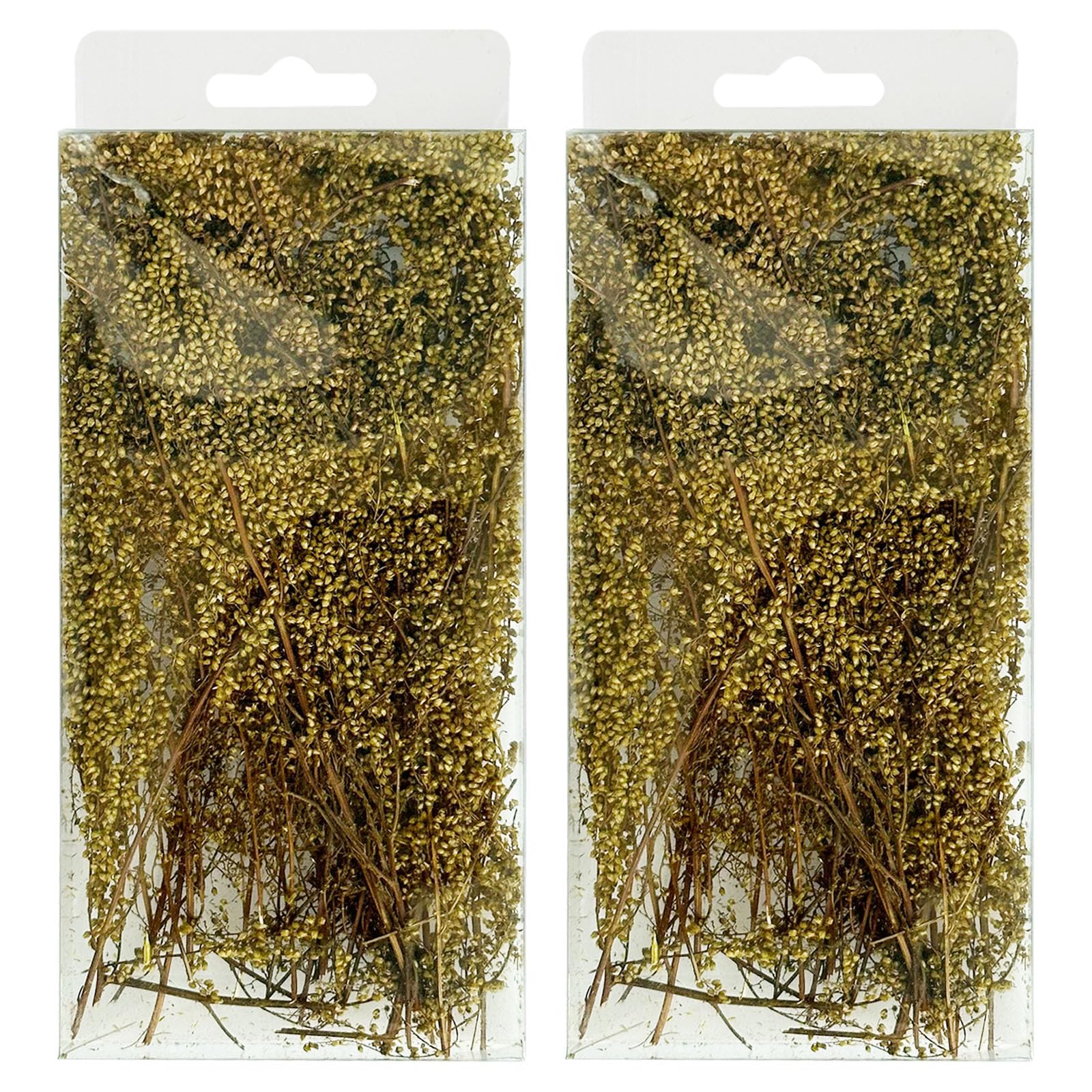 Attuslla Static Grass Tuft Long Shrub Vegetation Groups Miniature Shrubs Model Bushes for DIY Model Train Landscape Railroad Scenery, Yellow-green