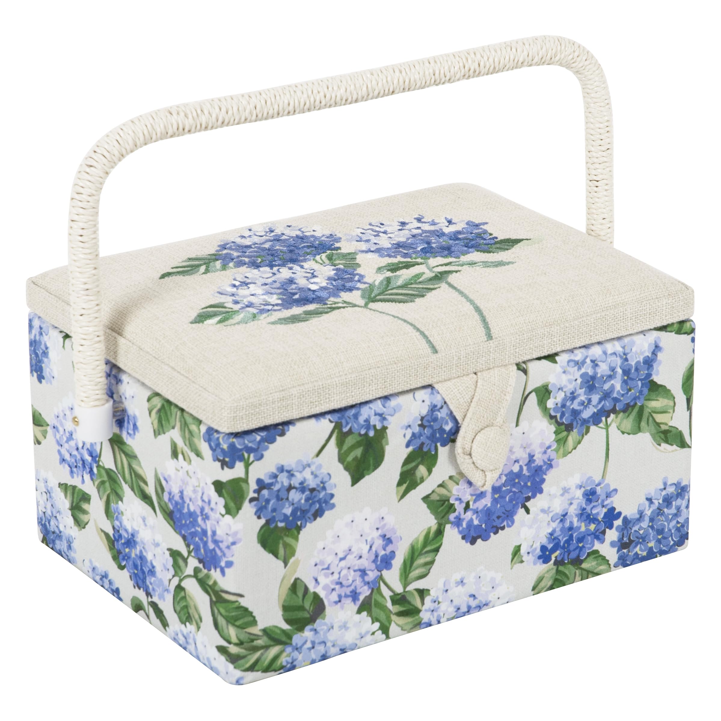 Hobby Gift Medium Sewing Box Organiser with Handle, Cotton Basket Sewing Storage Box