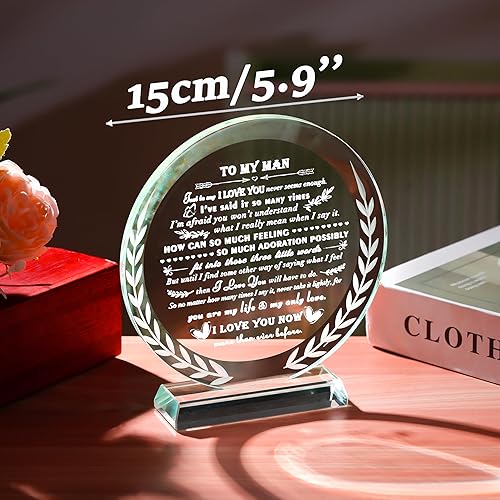 Miniatura 55 de Regalos únicos para novia de novio – Regalos de corazón de cristal, regalos personalizados para mi novia que lo tiene todo – Cumpleaños