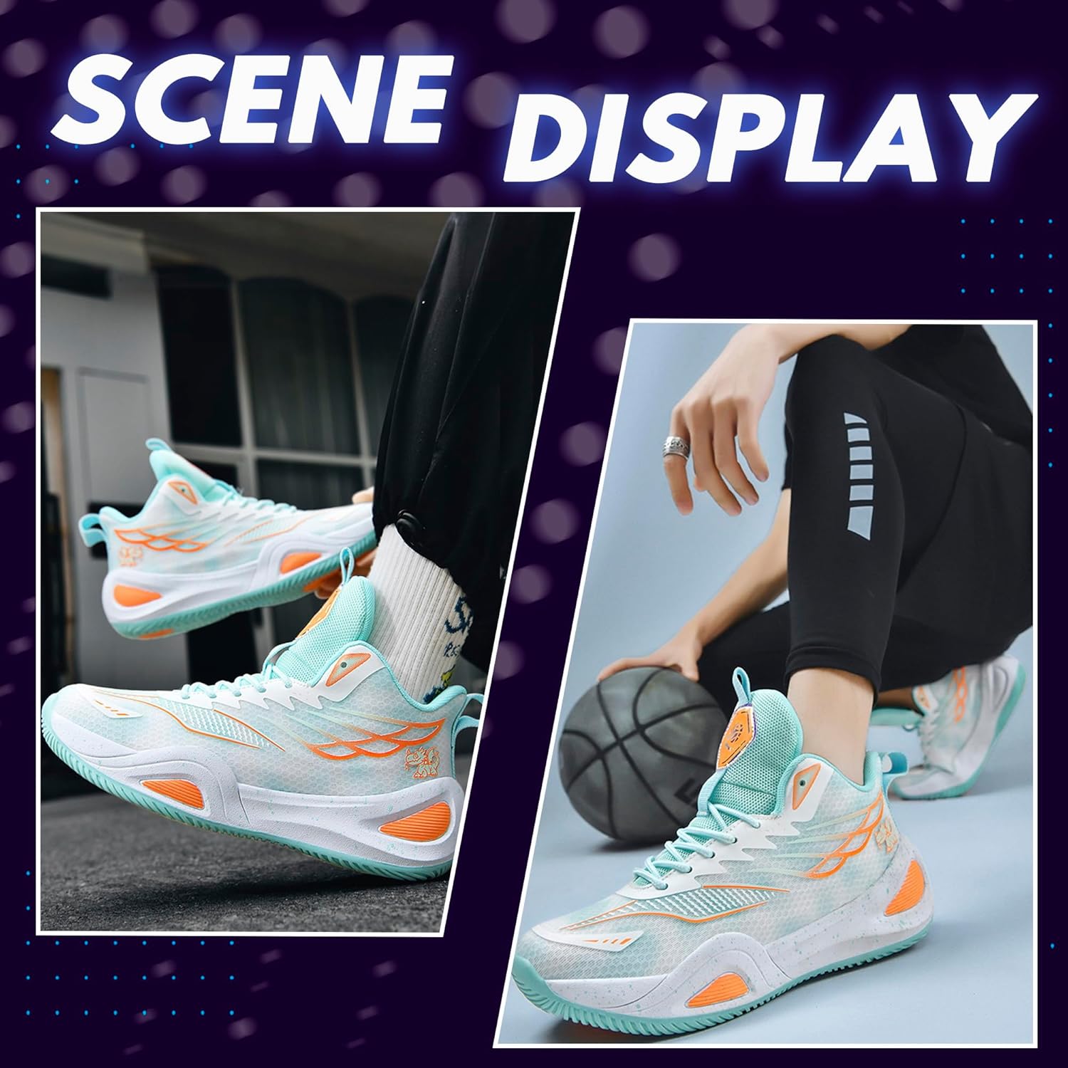 CJSPORX Women Men Basketball Shoes Breathable Men Non Slip Outdoor Fashion Unisex Sneakers - Image 6