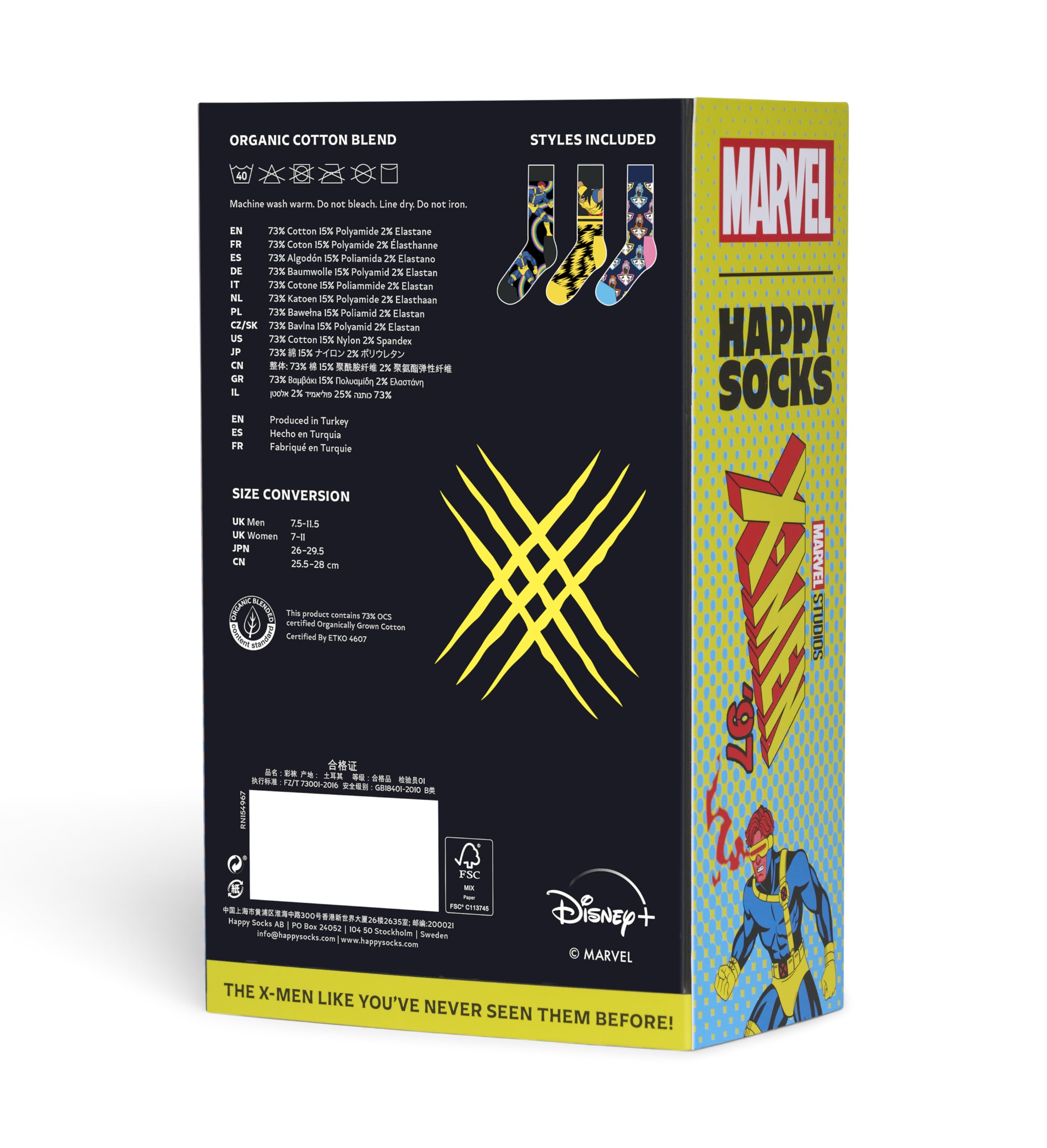 Happy Socks x Marvel™ Edition – Calzini in cotone in divertenti scatole regalo