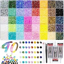 42000+Pcs Bedazzler Kit with Rhinestones Bedazzling Kit 40 Colors 3mm Gems