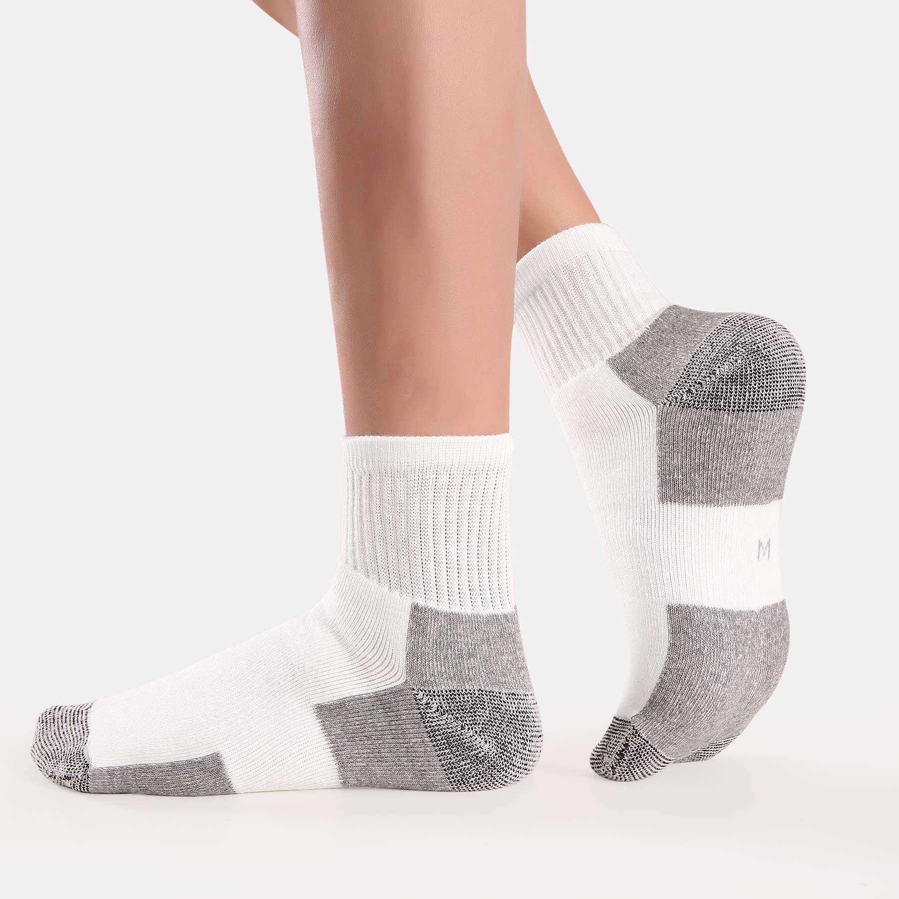 WANDER Calcetines deportivos para hombre, 3/8 pares, calcetines gruesos para correr para hombres y mujeres, calcetines de algodón 6-9/9-12/12-15