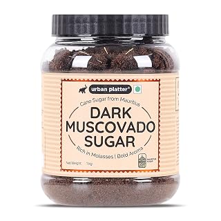 Urban Platter Mauritian Dark Muscovado Sugar, 1kg (Rich & Intense | Perfect for indulgent Baking & Desserts)