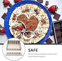 Vista 5 de Luxshiny Molde para hacer dulces de turrón: sartén rectangular antiadherente de acero inoxidable para turrones, brownie y dulces, 7.87 x 7.08 x 1.96