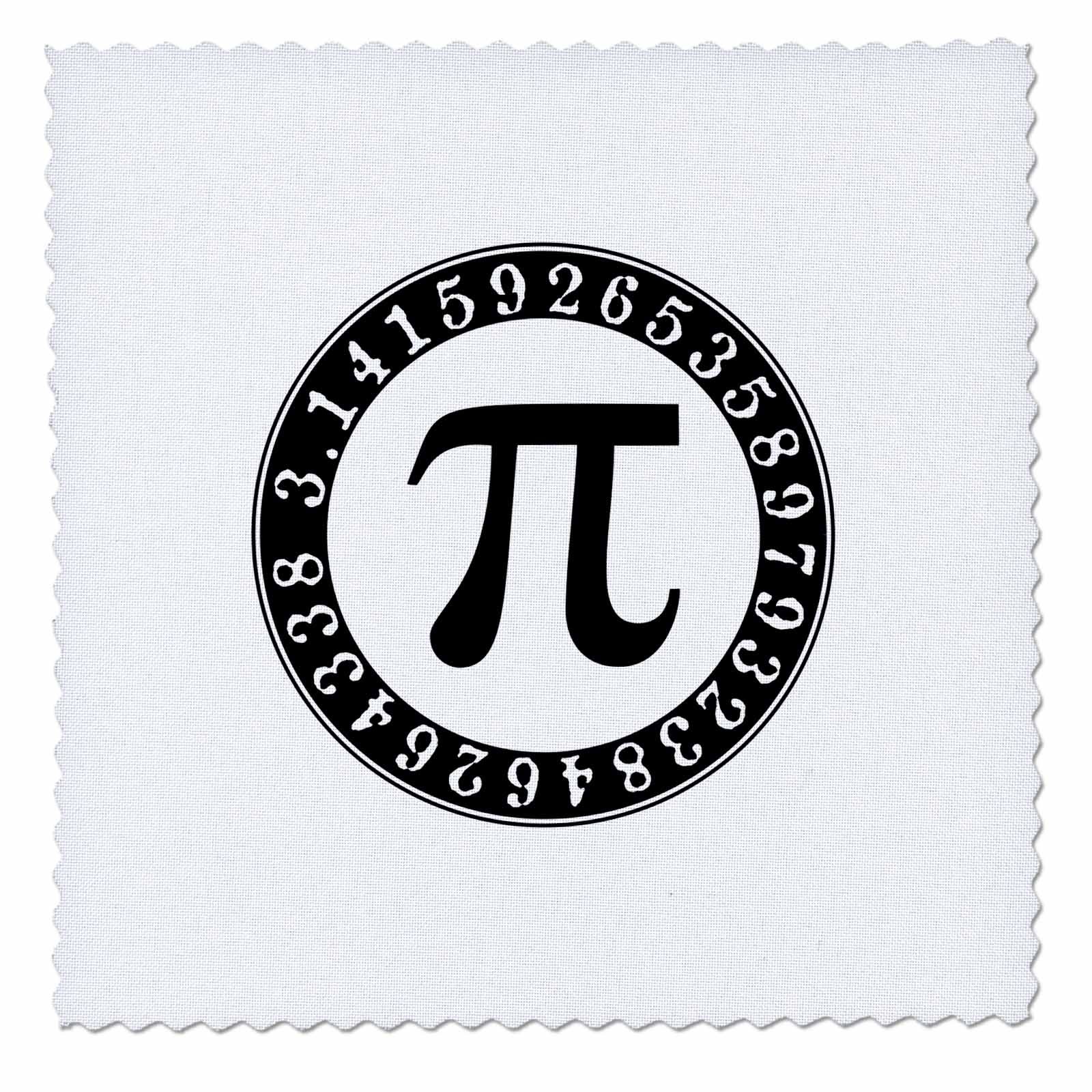 Amazon.com: 3dRose qs_164996_2 Pi 符號圓圈,數字到26 個小數位黑白被子正方形,6 x 6 英吋: 藝術、手工藝與縫紉