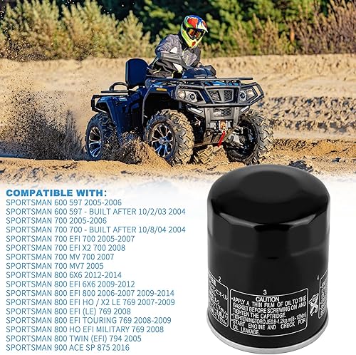 Miniatura 9 de 2540086 Filtro de aceite para Polaris Ranger1000 900 800 700 570 Ranger XP1000 900 RZR 800 900 General 1000 Victory Xpedition ATVMotocicletaMoto de
