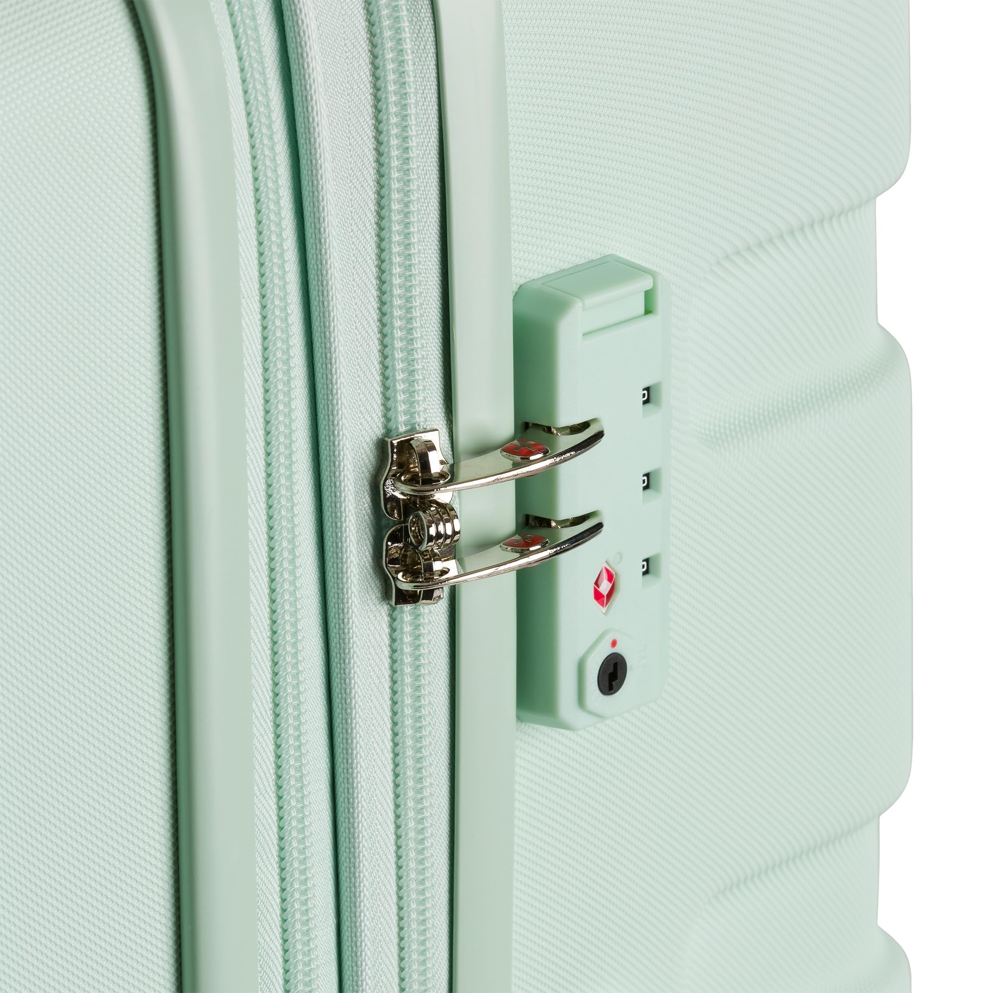 SwissGear 7366 Signature Hardside Expandable Luggage with Spinner Wheels, TSA Lock, Clearly Aqua, Checked-Large 27-Inch