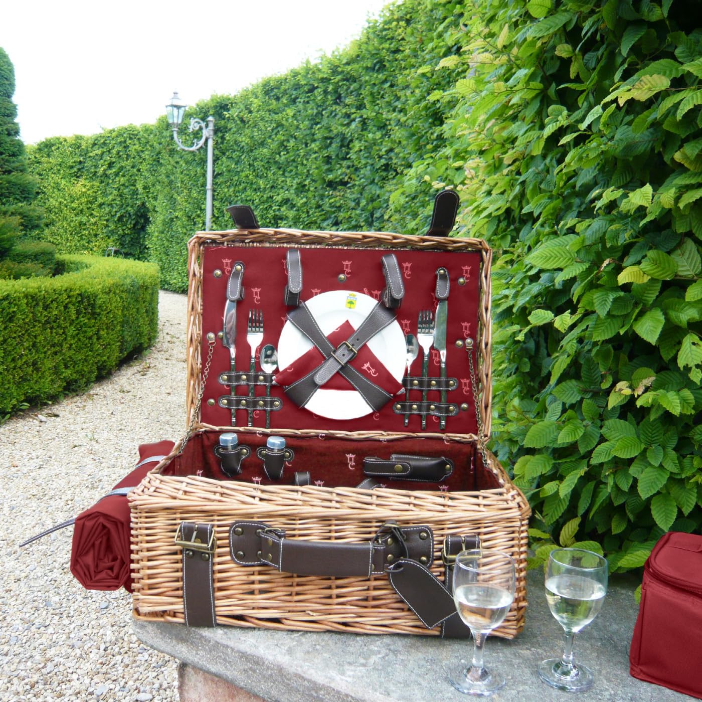 Les Jardins de la Comtesse - Malle Picnic Vimini e pelle Champs Elysees Bordeaux - 2 Persone