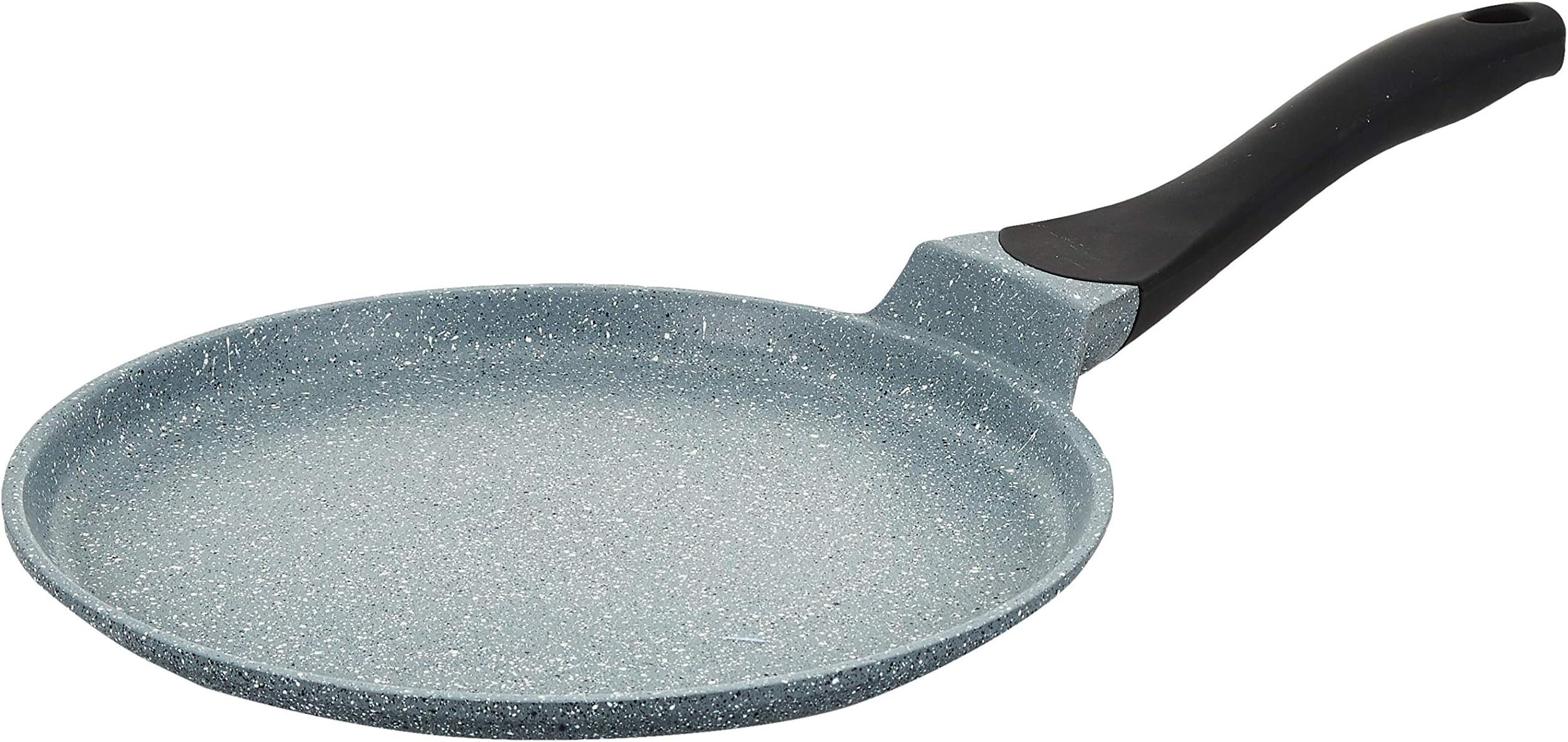 Cast Aluminium 26 CM Speckled Tawa|Long Lasting Non Stick Coating|Non Slip Bakelite Handle|Aluminium Induction base|Induction Compatible-Grey