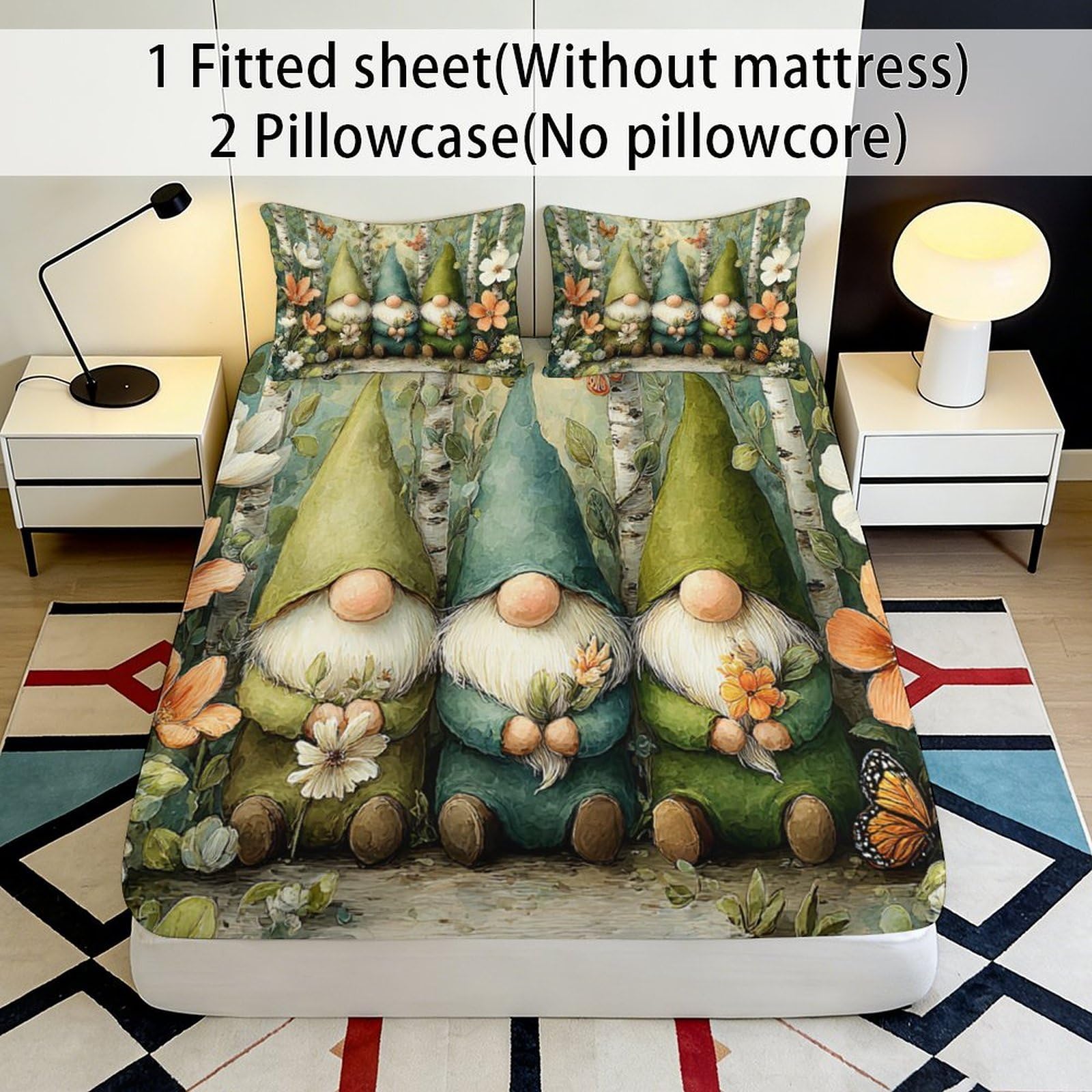 Lenzuolo con angoli elasticizzati con stampa 3D, in microfibra, con tasche profonde, antiscivolo, per camera da letto, protezione per materasso, 90 x 200 x 25 cm, 90 x 200 x 25 cm