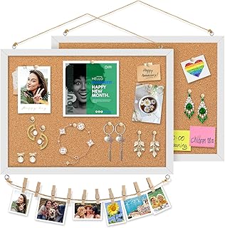 MaxGear 2 Pack Double-Sided Cork Board for Walls, 16