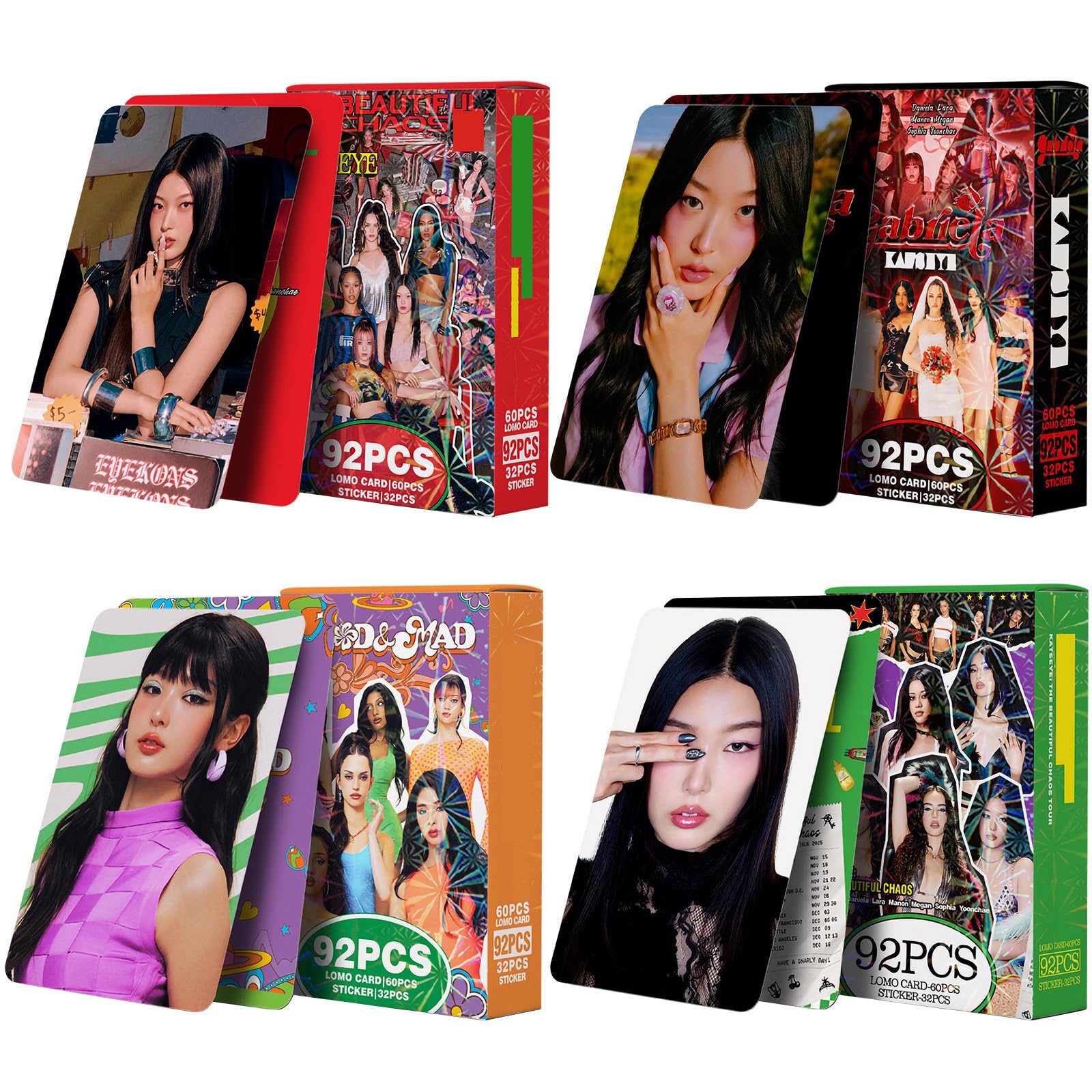 4 Pack/384 PCS Katsseye Photocards, Katsseye Lomo Cards