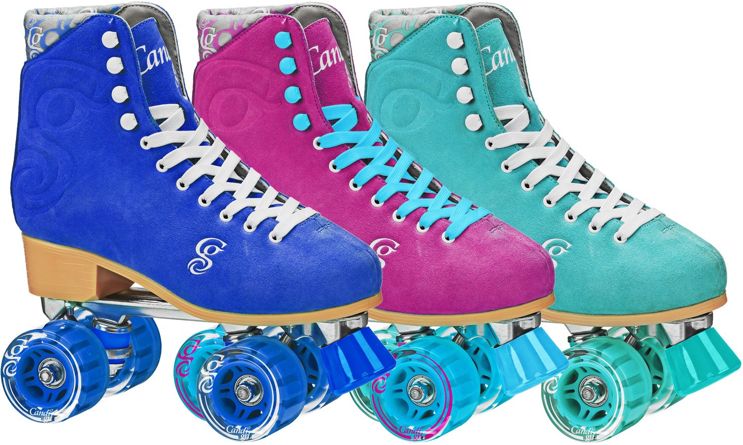 ROLLER DERBY Candi Girl U774 Carlin Quad Artistic Roller Skates Seafoam Ladies sz 5