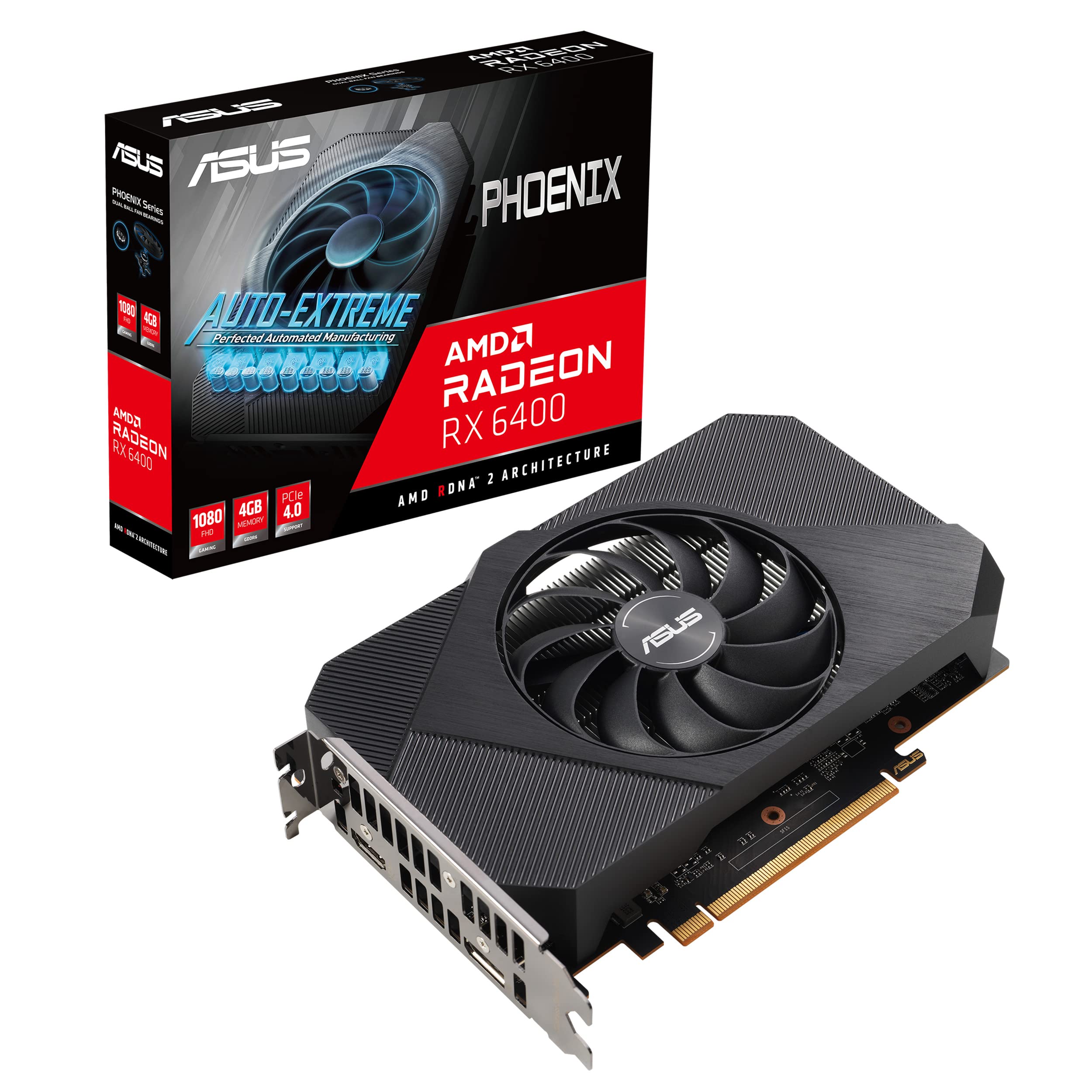 Amazon.com: ASUS Phoenix AMD Radeon RX 6400 4GB GDDR6 Gaming 