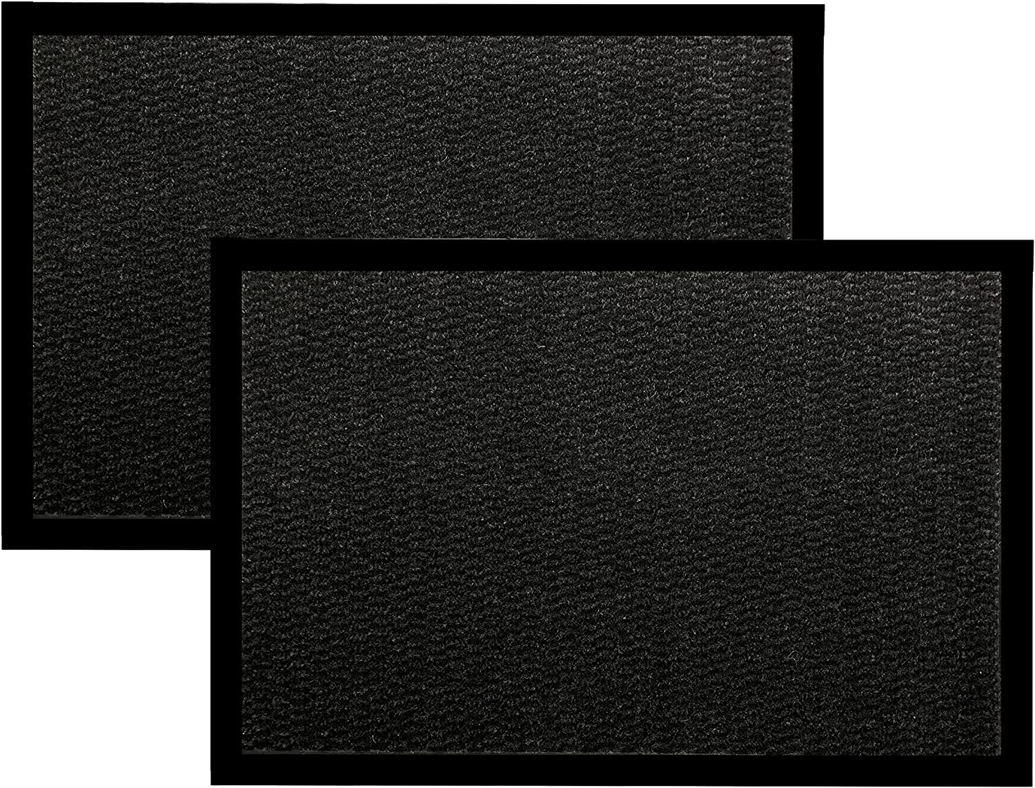 Non Slip Heavy duty Extra Large carpet mats Indoor-Outdoor for Living room Patio Backyards Farmyard Garden restaurants hospitals Offices Hotels Camping High Traffic Areas (Black, 90 X 150 (Pack of 2) โ image 1