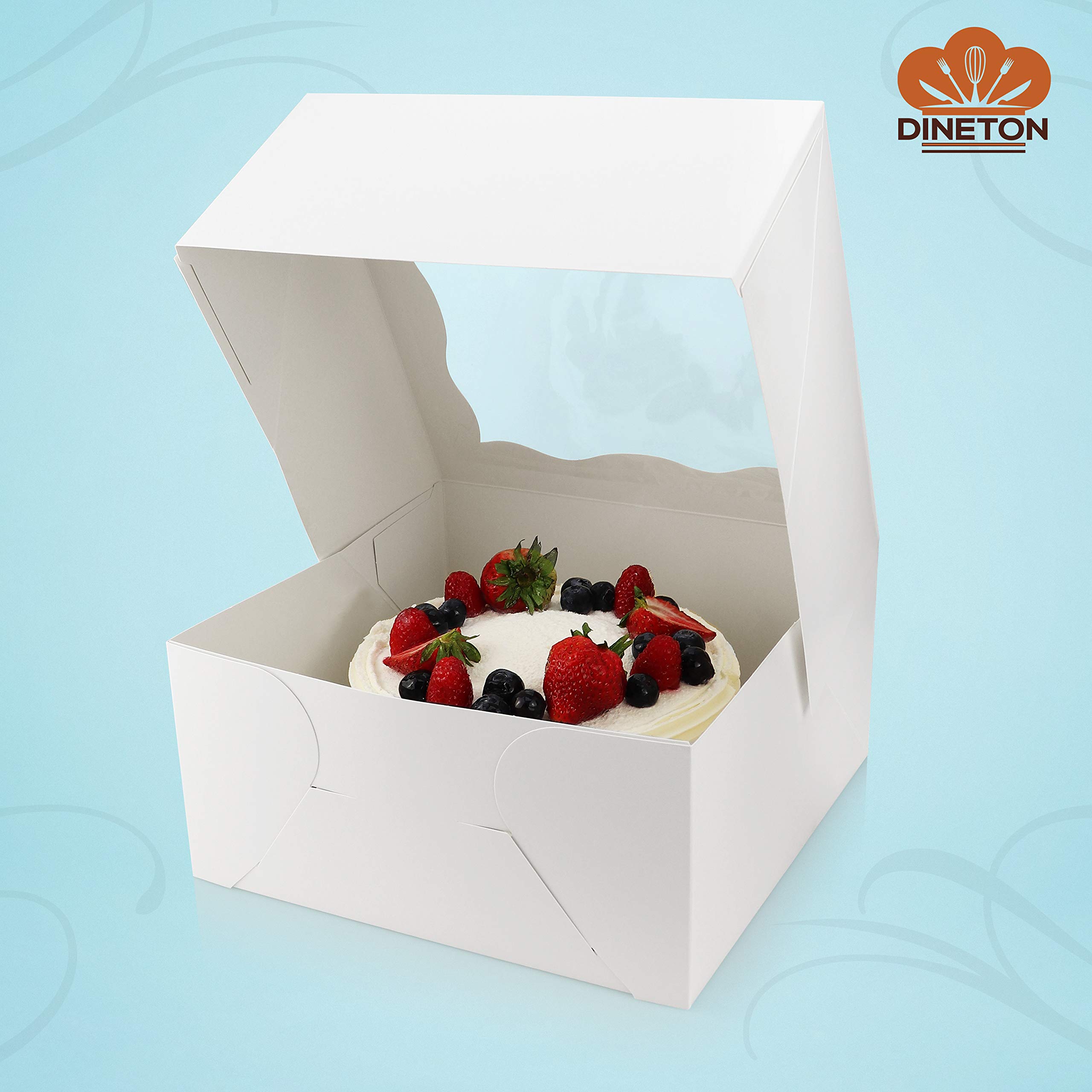 [10 Pack of Each] Cake Boxes 10 Inch Cake Boards Set 10 Sturdy Cake